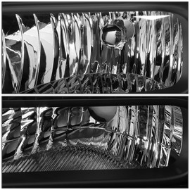 DNA MOTORING Headlamps Headlight Assembly Compatible With 05-07 Ford F250-350 F450 F550SD, Black/Clear, HL-OH-FSD05-BK-CL1