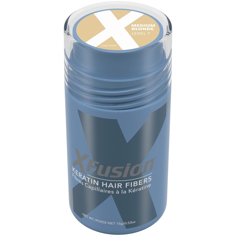 XFusion Regular Size Keratin Hair Fibers, Medium Blonde, 15 grams/0.53