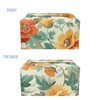 CREAMIC Floral Pattern Rectangle Tissue Box Cover Modern PU Leather