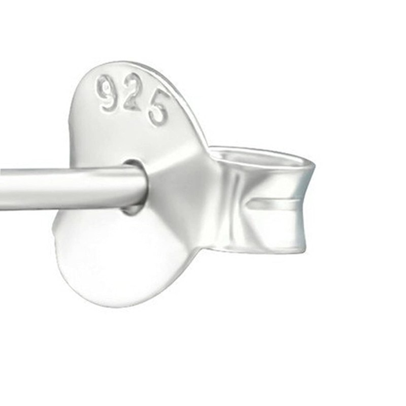 9mm Orange & Brown Fox Studs Solid 925 Sterling Silver