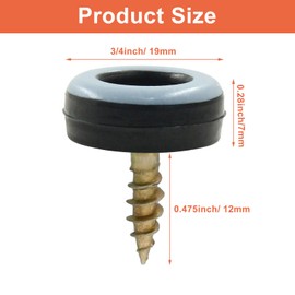 Waziaqoc 20 Pack 3/4 Inch Screw on Chair Gliders, Heavy Duty PTFE (Teflon) Chair Leg Slides, Reusable Furniture Leg Moving Pads Protector for Carpet, Tiled and Hardwood Floors