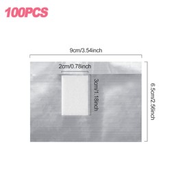 Qufiiry 100 Pcs Foil Nail Wraps, Nail Foils for Gel Nails, with Pre-attached Lint-Free Cotton Pads, Nail Foil Aluminium Wraps Remover for Fast & Gentle Soak Off Gel Polish Removing
