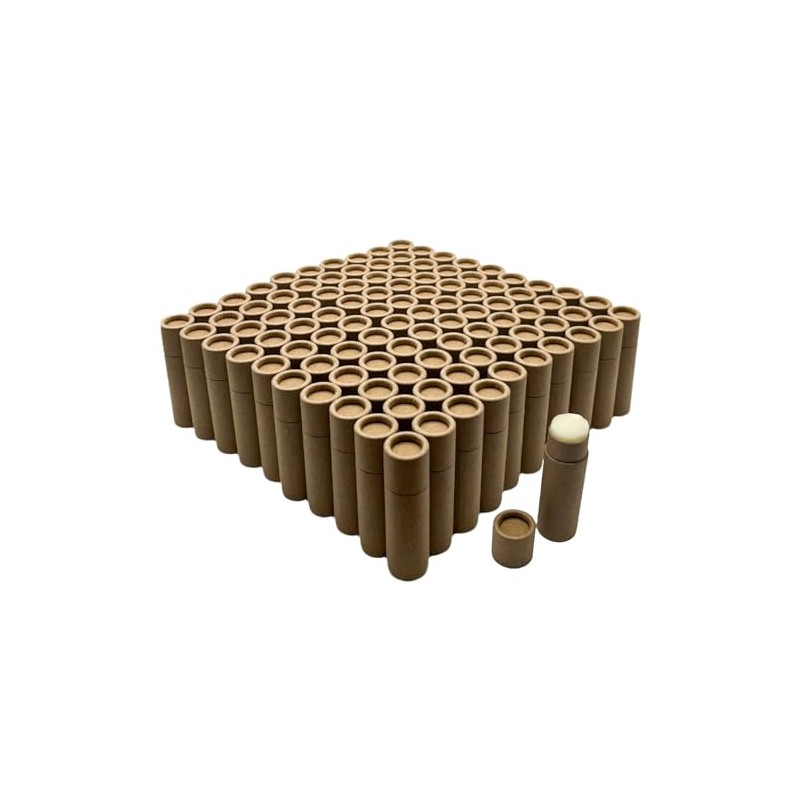Tubos de bálsamo labial de papel Kraft de 8.5g /