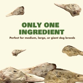 Benji & Louie Benji & Louie Freeze Dried Duck Head - Whole Duck Head - Natural Healthy Dog Chews, Single Ingredient, 4.5 oz, 3 Count