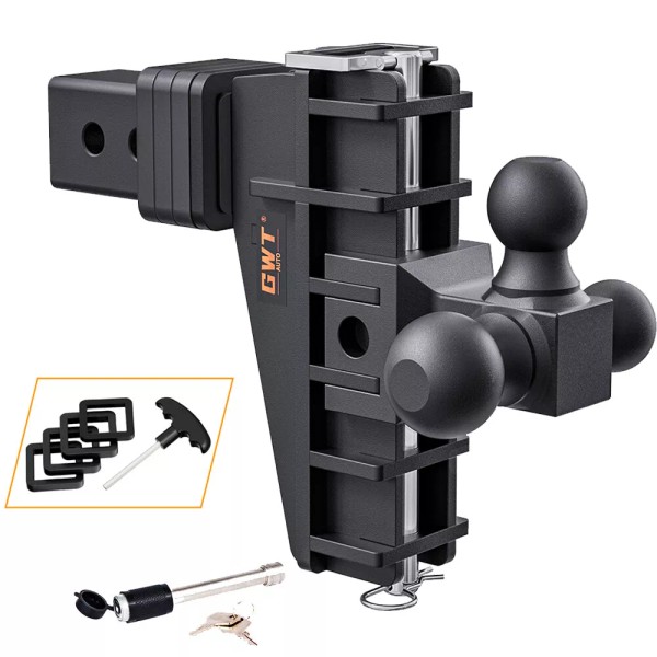 GWTAUTO Trailer Hitch 2.5 Inch Receiver 6 Inch Drop Adjustable