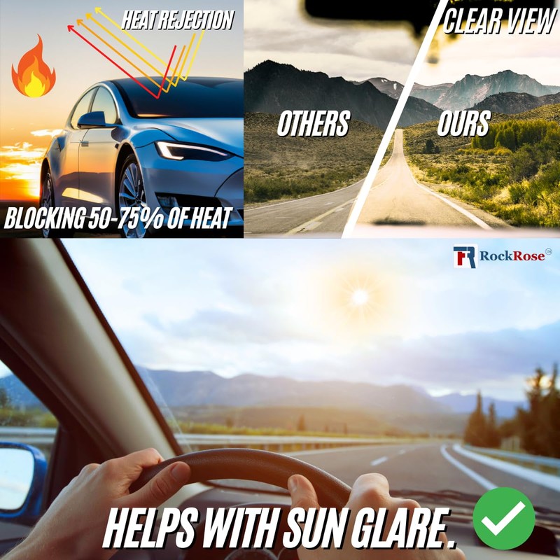 RockRose Azure Horizon Chameleon Window Tint for Cars, Color Window