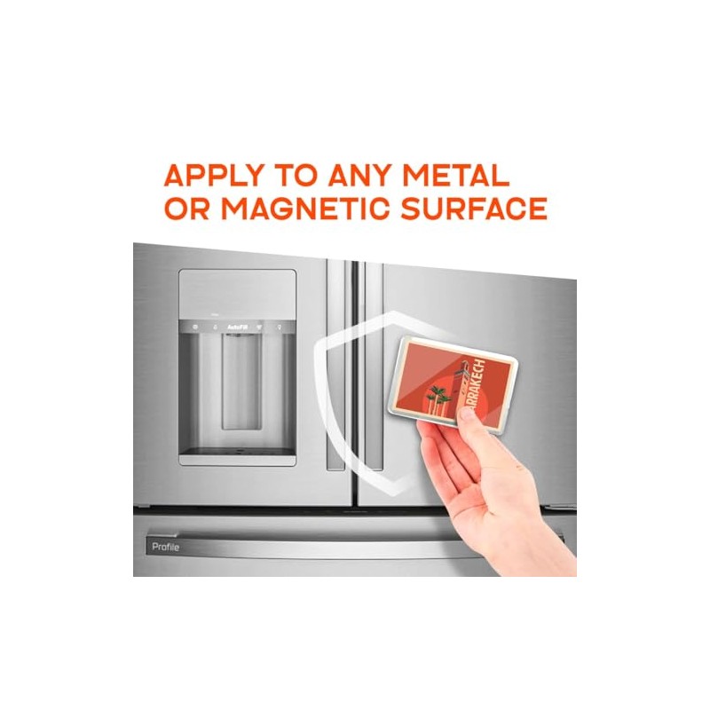 Classic Rectangle Magnet with Stand - Marrakech Old Tower Palm