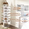 KEIKI Rotating Shoe Rack Tower, 7-Tier Square Spinning Shoe Display