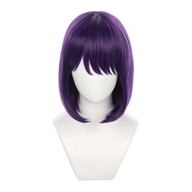 C-ZOFEK Cosplay Wig Purple Short Hair for Women Anime Cosplay Parties