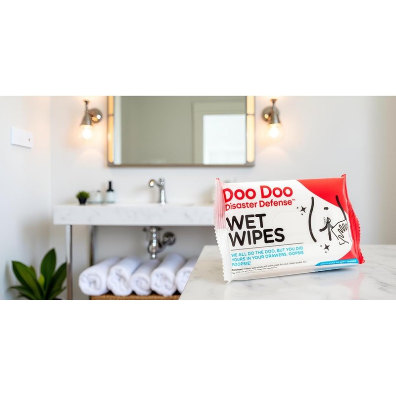 Doo Doo Disaster Wipes - 10/Pack - Flushable Moist Towelette