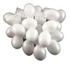 BUDILA 50 white Plastic eggs 6cm high and 50 Hanger
