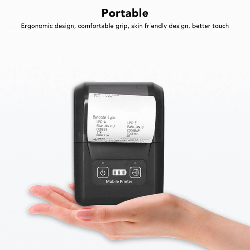 Portable Thermal Label Printer Bluetooth Maker Machine Handheld 58mm for