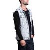 VICTORIOUS Distressed Denim Jean Vest Jacket DK101 - Classic Light