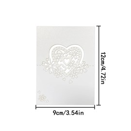 Table Place Cards, 40 Pcs Laser Cutting heart Wedding Name Card for Table, Wedding, Dinner Parties, Party Decorate (White)