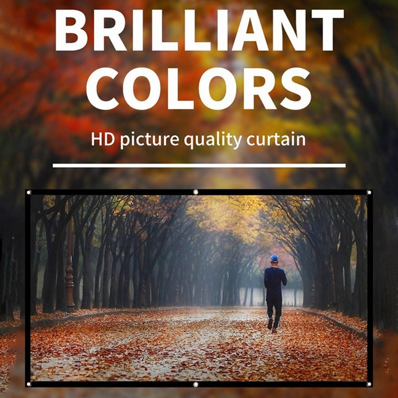 2X Portable Projector Screen for Home Theater Outdoor HD White