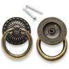 Jiozermi 10 Pcs Metal Ring Pull Handles, Cabinet Ring Knobs,