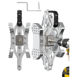 2024 New Ultra Fast X-Shaped Chock Wheel Stabilizers[Allow Drill Adjust], 2-Pack Camper Wheel Chock Stabilizer, X Chocks Wheel Stabilizer for RV Travel Trailer, RV Stabilizer Wheel Scissor with Wrench