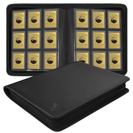 Top loader Binder,Toploader Binder 9 Pocket for 324 Cards Storage,Hold 3”×4”rigid Toploaders.Card Folders Collection Album,Card Holder(black).