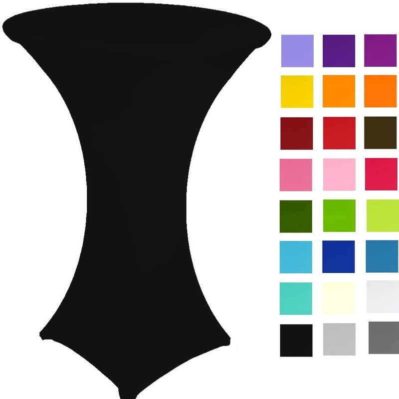 Spandex Poseur Table stretch Cover Cocktail Tablecloth Ø 60 cm