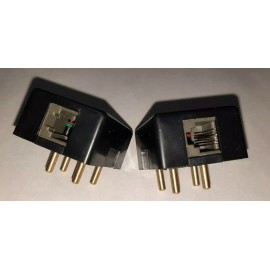 conect-it 4-Prong to RJ-11 Modular Telephone Jack Plug Adapter Black New lot of 2 pcs