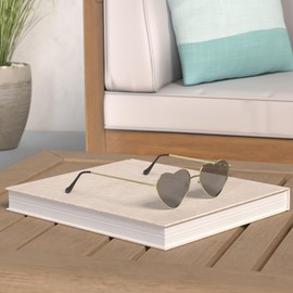 JOVAKIT Polarized Heart Sunglasses for Women Fashion Lovely Style Metal Frame UV400 Protection Lens (Gold/Grey+ Gold/Pink)