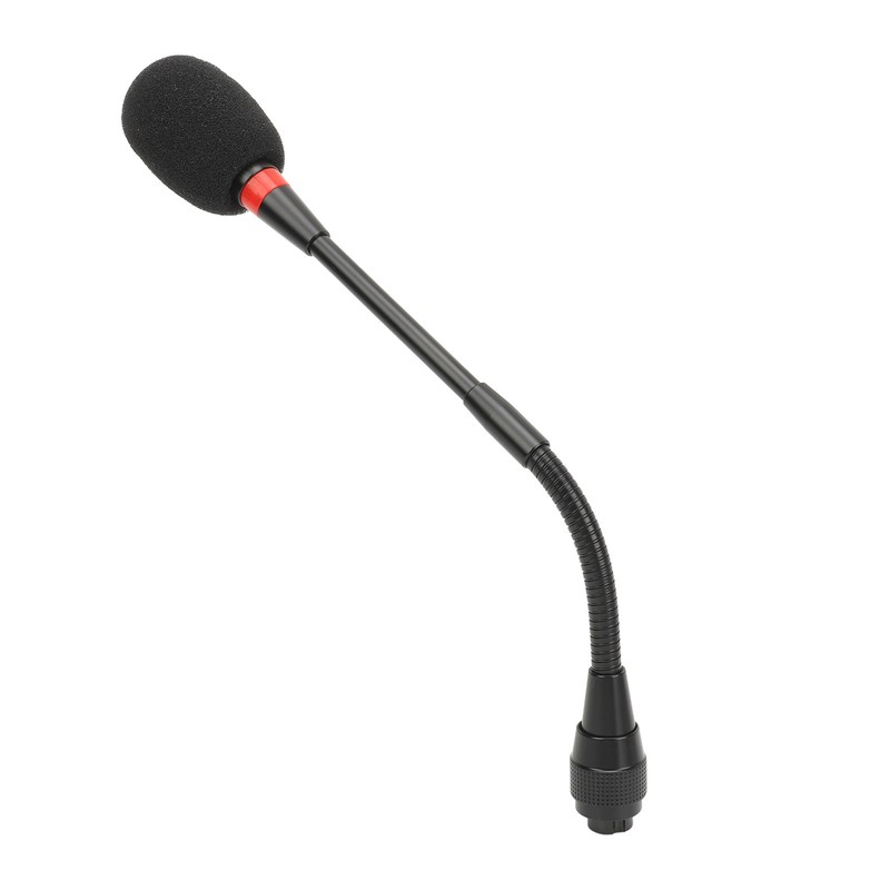 9.8in Professional Gooseneck Microphone Flexible Desktop Gooseneck Condenser Microphone for