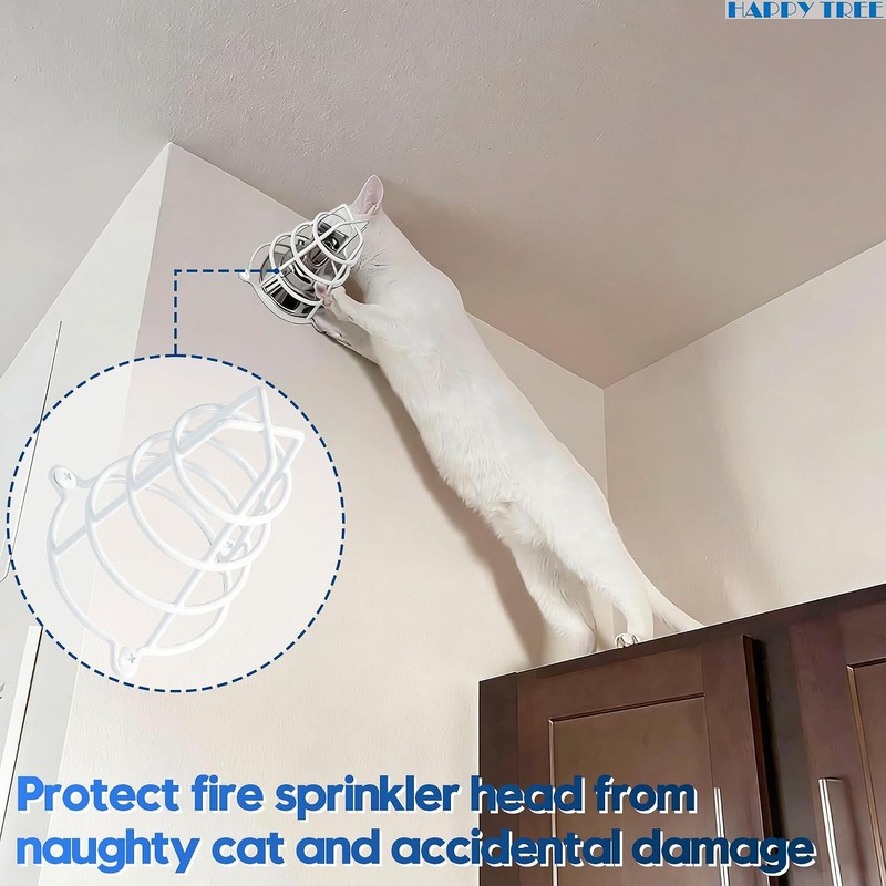 Happy Tree (4 Pack) White Fire Sprinkler Head Guard Cover