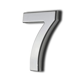 4 Inch Mailbox Numbers 7, Door Address Number Stickers for House/Apartment/Floor, Bronze/Silver, by Hopewan. (7, Silver)