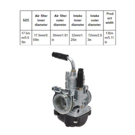 Motorcycle Carburettor, Carburettor Motorcycle PHBG Carburettor Racing Carb Motorcycle Parts for 50-100 cc Engine 2-Stroke 19.5 mm/0.77 inches (17.5 mm AD)
