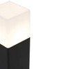 Qazqa - Modern Standing Outdoor Lamp Black with Opal White