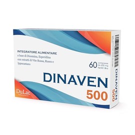 DULÀC FARMACEUTICI 1982 Dulàc - Diosmin Hesperidin, Dinaven 500 60 Tabletten, Gegen Krampfadern, Hämorrhoiden, Geschwollene Beine und Füße, Ödeme Beine, Venentabletten Hochdosiert