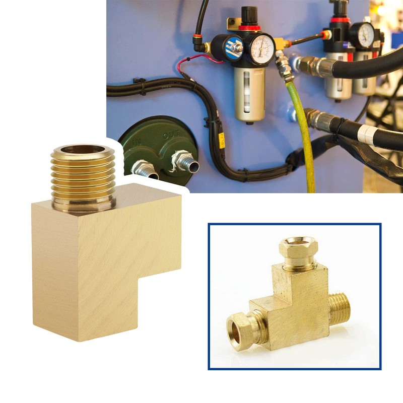 ECSiNG Angle Adapter M10x1 T-Distributor Oil Pressure Sensor Tee Connecter