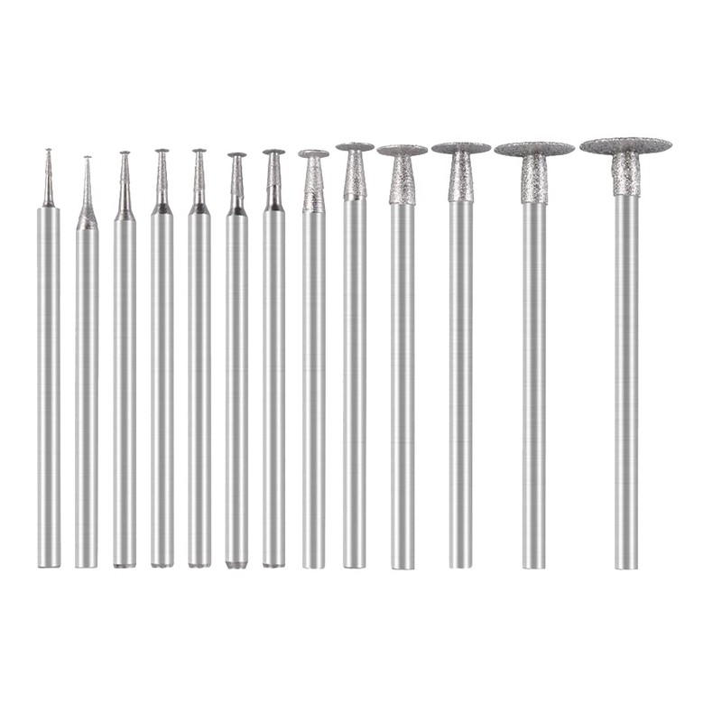 Luo ke 13 Pcs T Shape Diamond Burr - 3/32''