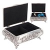 Retro Zinc Alloy Metal Stereoscopic Rose Carved Jewelry Box Ring