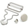 Enosea 4 Sets Metal Overall Buckles Suspender Replacement Buckles with