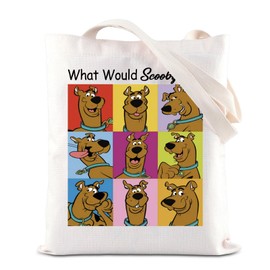 Cartoon Movie Merchandise Tote Bag Dog Face Mystery Gift Scary House Inspired Gift for Fans, Carrier for dogs