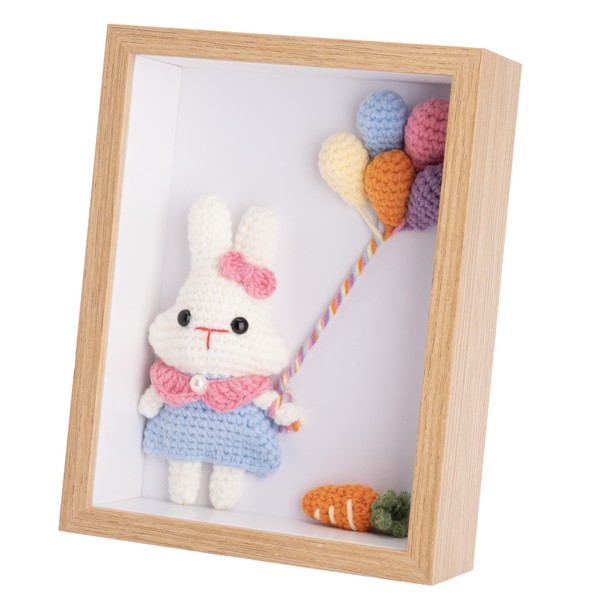 Art Frame, Photo Frame, Wall Hanging, Rabbits, Carrots, Balloons, Knitting, Artificial Flowers, Wall Decor, Interior, Stylish, Wall Hanging, Living Room, Entryway, Office, Present, Gift (Various