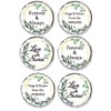 270 PCS Floral Leaves Wedding Stickers,3 Design Self Adhesive Circle