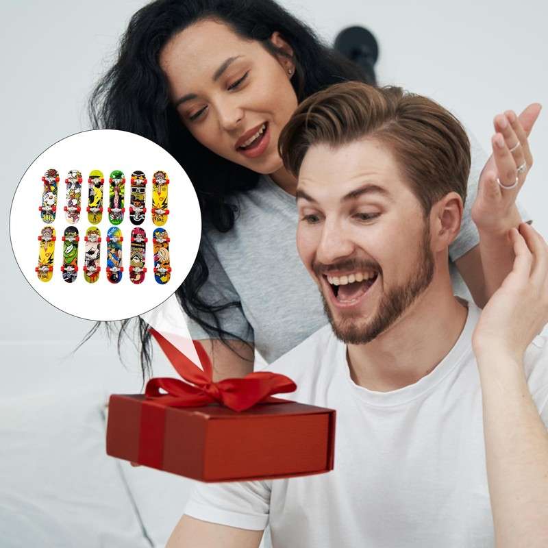 12 Pcs Mini Skateboard, Finger Skateboards Fingerboard Set