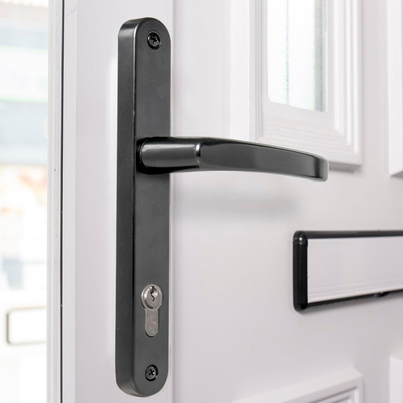 TSS UPVC Door Handle Set in Anthracite Grey, 92mm PZ