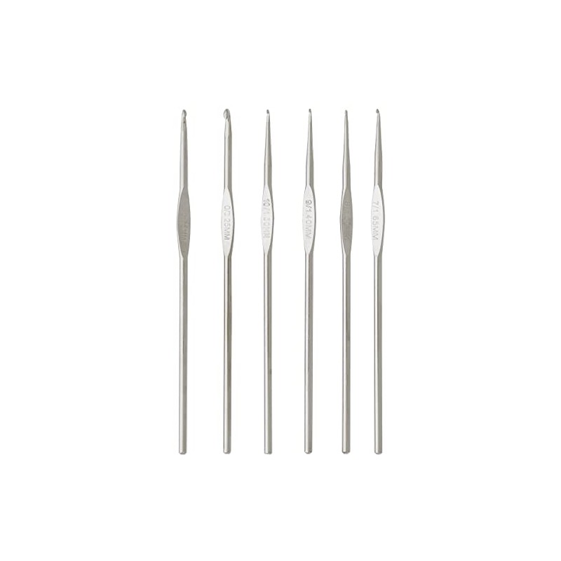 Boye 3396276STSM Steel Crochet Hook Set, US Sizes 0, 1,