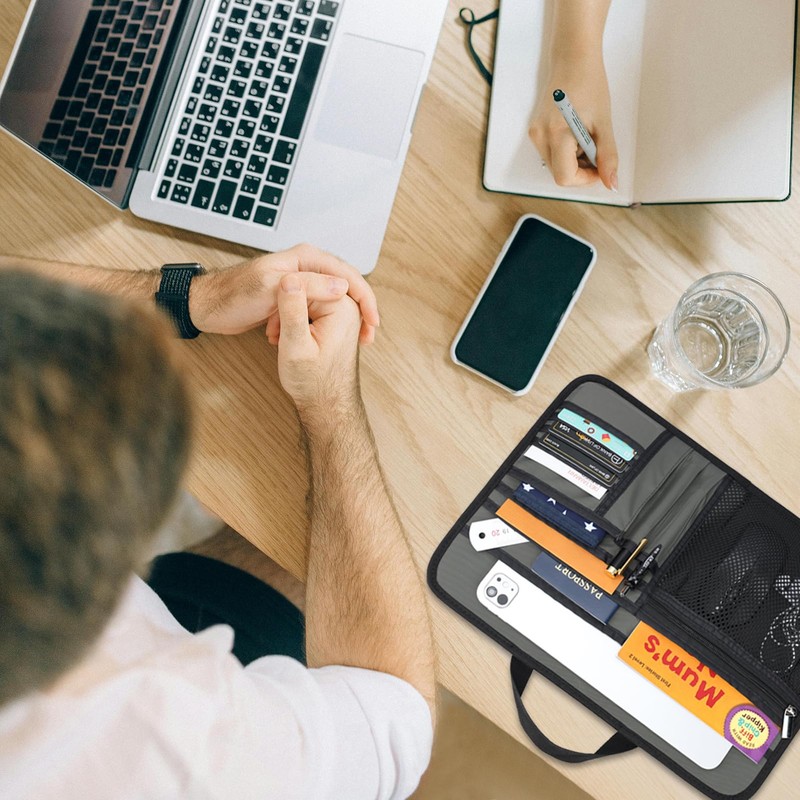 Large Briefcase Insert Organizer for Work Office File Document Laptop