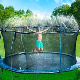 Bobor Trampoline Sprinklers for Kids, Outdoor Trampoline Spary Park Fun Summer Water Toys.(39ft)