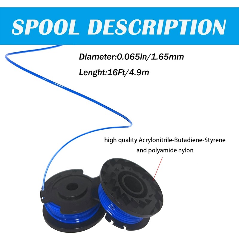 Aporozona 6PC 88524 88532 51484 Trimmers Replacement Spools for Toro
