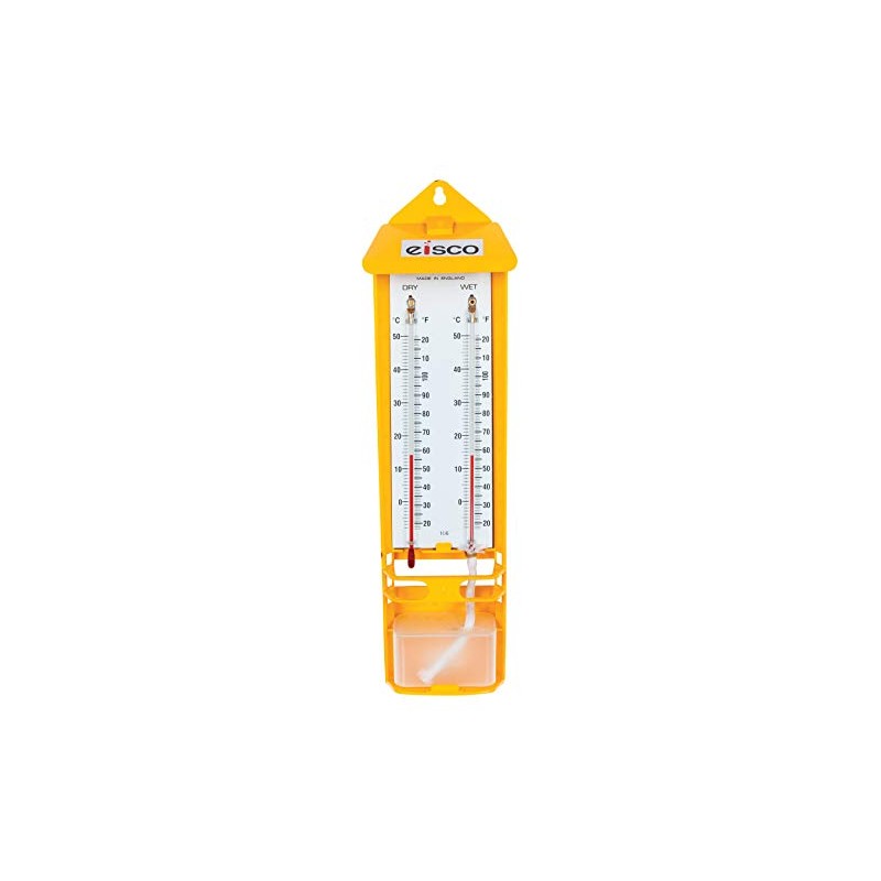 EISCO Wet-Dry Bulb Hygrometer, Wall Mounted Thermometers