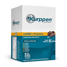 Proteína de Levadura + Creatina + HMB + Celadrin + Omega 3 | Proteína en Polvo Sabor Cacao | Músculo y Anti-Sarcopenia 40+ | Apta Vegetarianos | Sin Azúcar | 14 Sobres 42g | LIV Nutrition KURPPEN