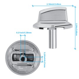 Upgrade 5304525746 Long Stem Stove Knobs Replacements, Compatible with Frigidaire Gas Stove Range Oven Knobs, Replacement Part for 5304504839 (4 Packs)