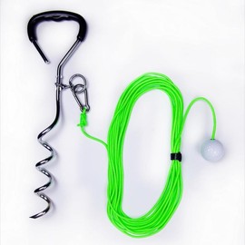 Golf Training Tool for Drivers & Irons - Practice Your Golf Swing in The Backyard with A Real Golf Ball & Experience 50 Feet of Ball Flight Feedback - for Golfers of All Ages, Black:_Neon Green