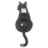 NITORI 8172687 Wall Clock, Black Cat with Moving Tails