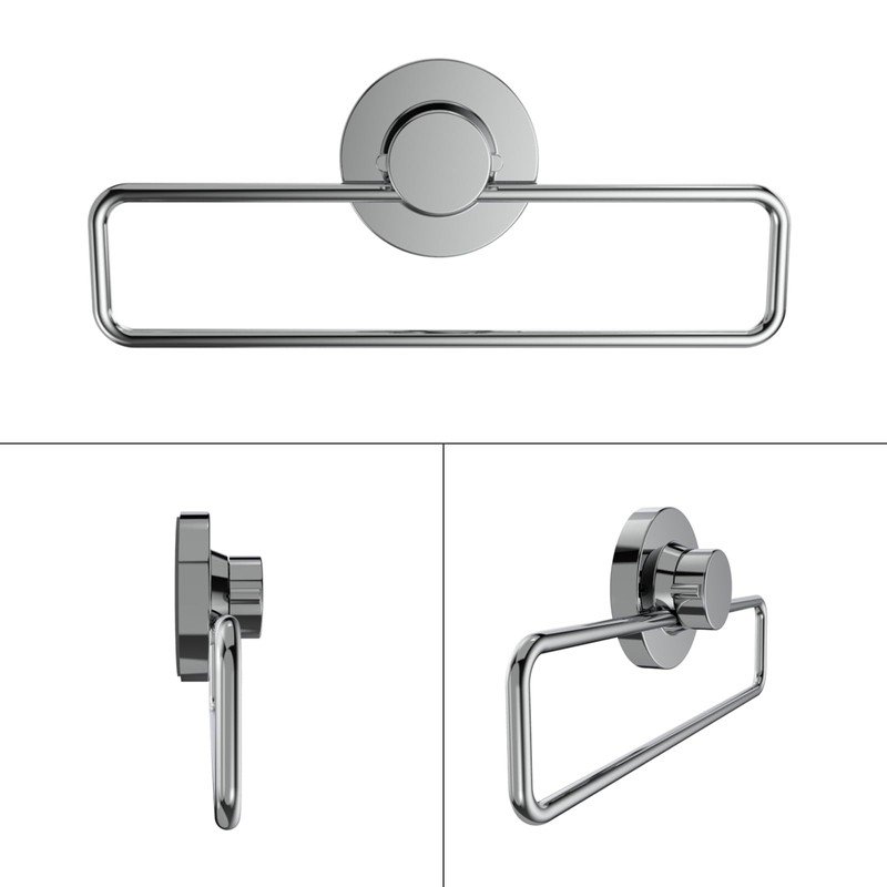 Poywaze Towel Ring, Strong Suction Cup, Stainless Steel, Lever Type,